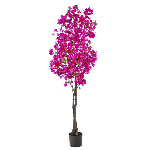 Primrue Faux Flowering Tree in Planter & Reviews Wayfair